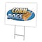 Signmission Corn Dogs Yard Sign & Stake outdoor plastic coroplast window, C-1216 Corn Dogs C-1216 Corn Dogs - alternate 1
